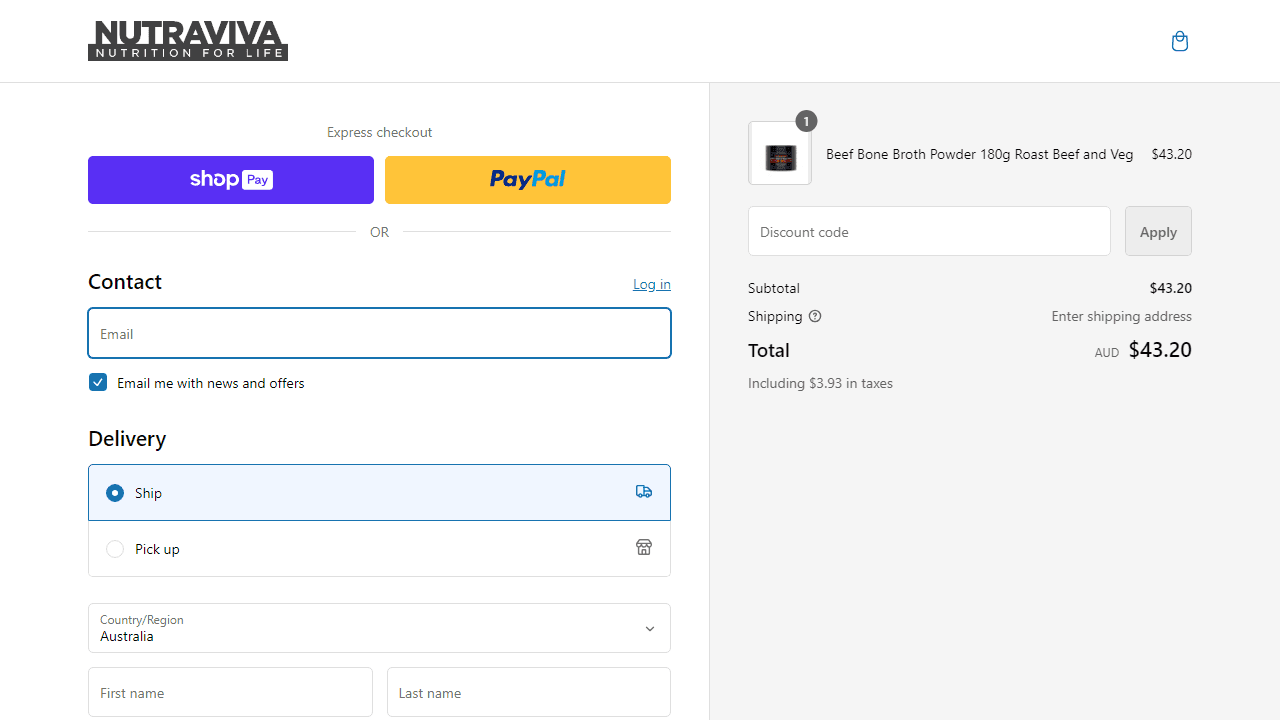 How to apply Nutraviva coupon code